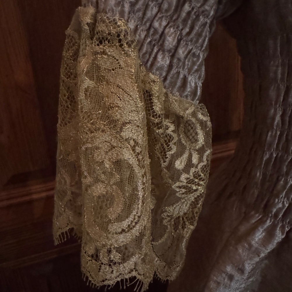 Chic Gold Ruffle Skirt Set - Picture 3 of 5